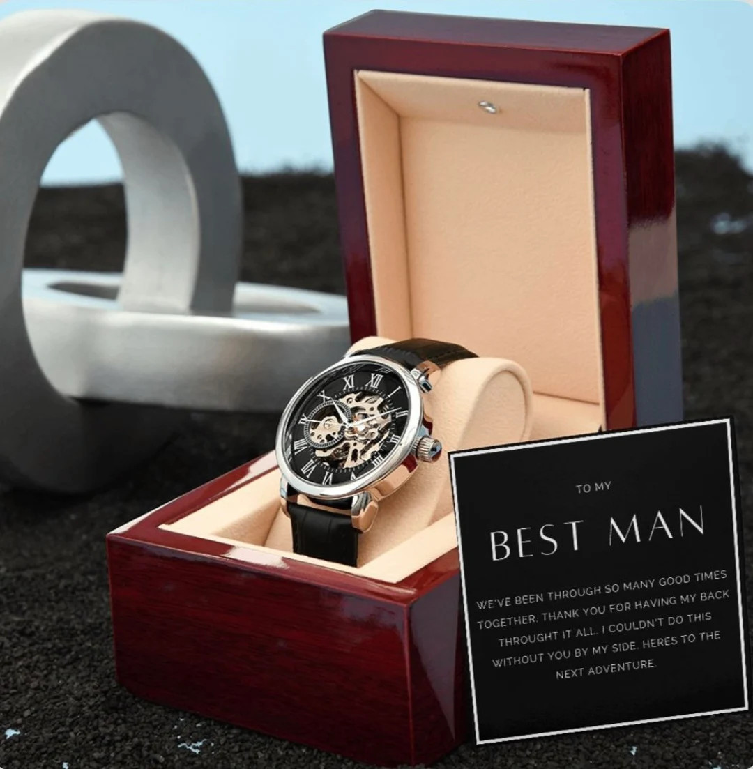Best Man Watch: personalized watch. Luxury watch, gifts for best man, watch box, automatic watch,... | Etsy (US)