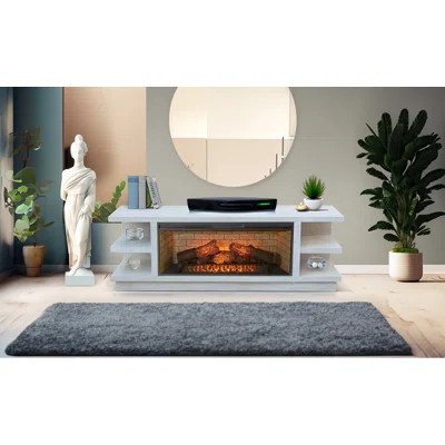 Sunny Designs 72" Media Console With Electric Fireplace | Wayfair North America