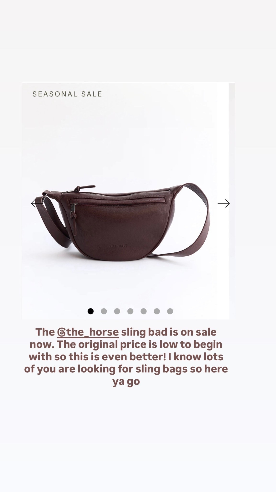 The horse sling bag

#LTKcanada #LTKpetite #LTKbag