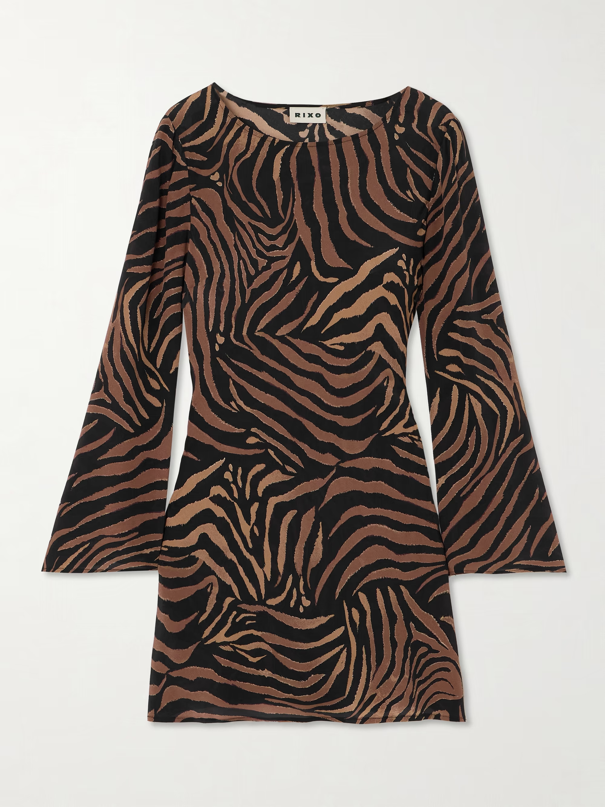 Ridley tiger-print silk crepe de chine mini dress | NET-A-PORTER (UK & EU)