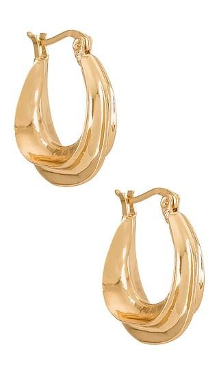 Casa Clara Lennon Hoop in Metallic Gold. | Revolve Clothing (Global)