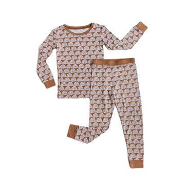 Rust Rainbows Two-Piece Bamboo Viscose Pajama Set | Little Sleepies