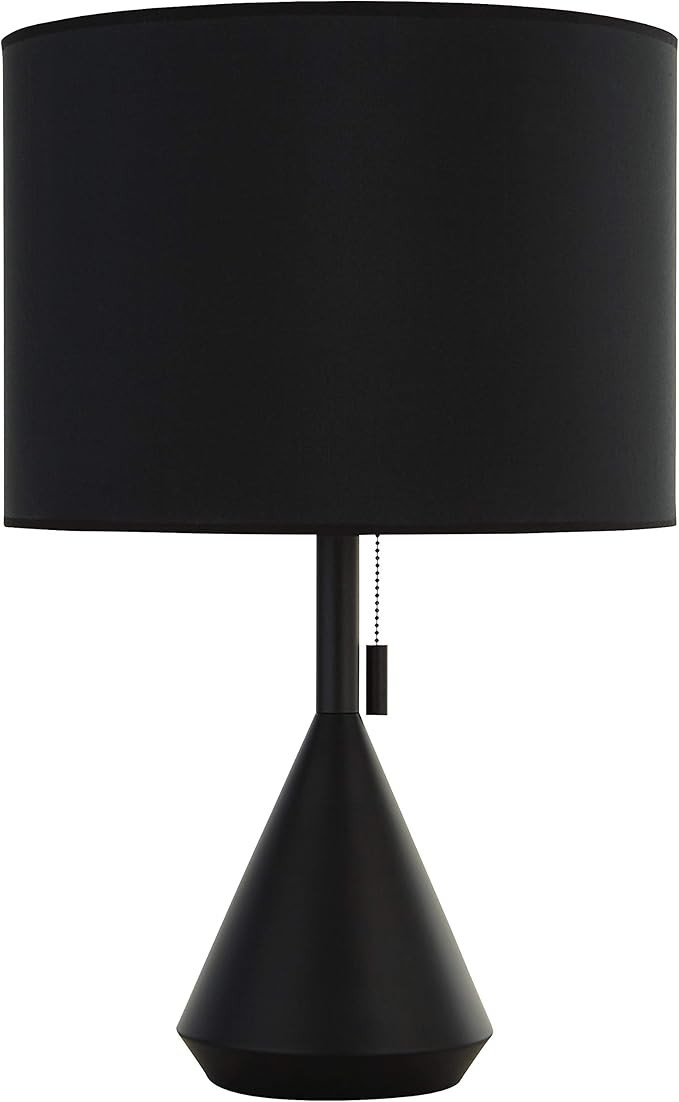 Amazon Brand – Rivet Modern Pull Chain Switch for Each Socket Table Lamp with Bulb, 22.8"H, Mat... | Amazon (US)