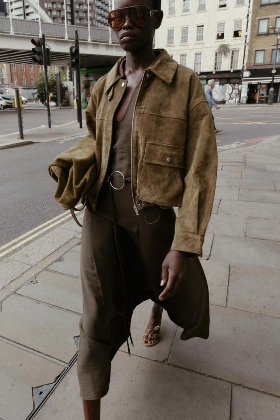 100% LEATHER BOMBER JACKET | Zara UK