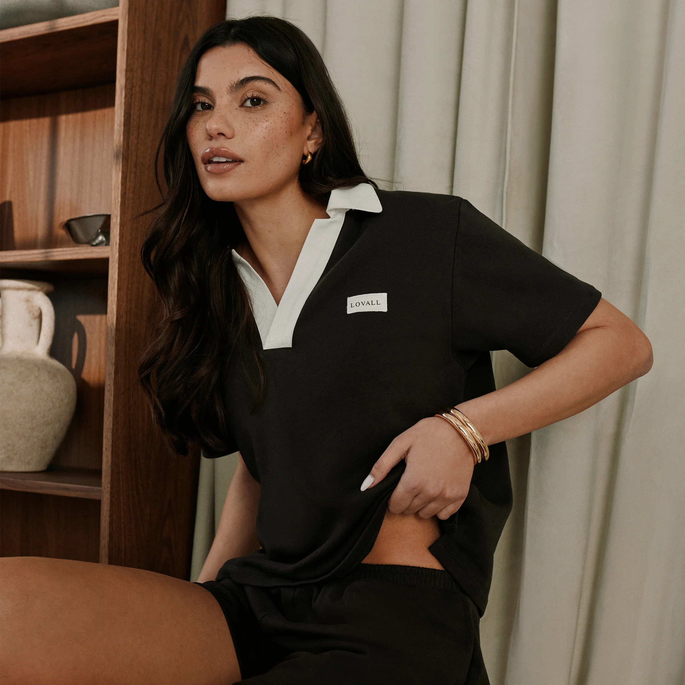 Collared Top Set | Black Coffee | LOVALL