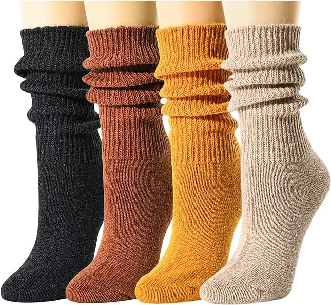 sockfun Funny Slouch Socks for Women Girls Scrunch Slouchy Socks Scrunchie Socks Chunky Socks Pac... | Amazon (US)