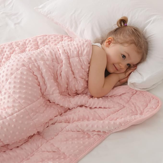 Kids Weighted Blanket Twin 5lbs (36"×48",Pink) Breathable Soft Minky Weighted Throw Blanket for ... | Amazon (US)