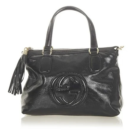 Pre-Owned Gucci Soho Working Satchel Calf Leather Black | Walmart (US)
