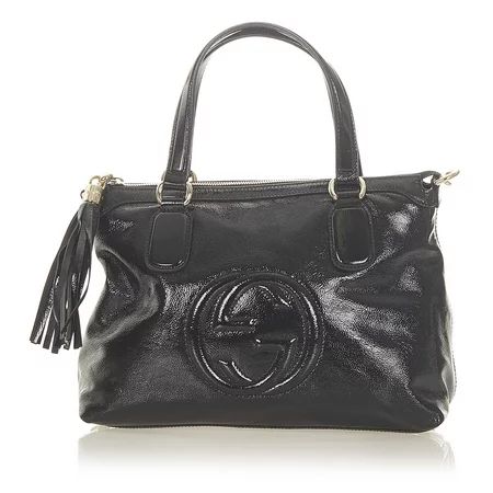 Pre-Owned Gucci Soho Working Satchel Calf Leather Black | Walmart (US)