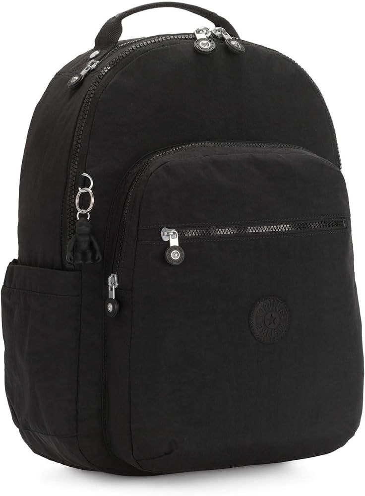 Kipling Women's Seoul 15" Laptop Backpack, black noir, 13.75"L x 17.25"H x 8"D | Amazon (US)