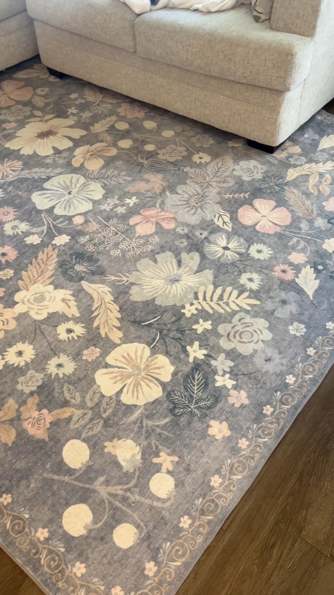 French country area rug. Beautiful pink and blue floral. I’m obsessed. 🤩 

#LTKHome