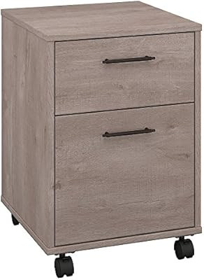 Bush Furniture Key West Collection 2 Drawer Mobile Pedestal in Washed Gray | Amazon (US)