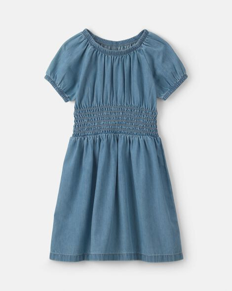 Girls Denim Short-Sleeve Dress - Indigo - OshKosh B'gosh | Carter's | Carter's Inc