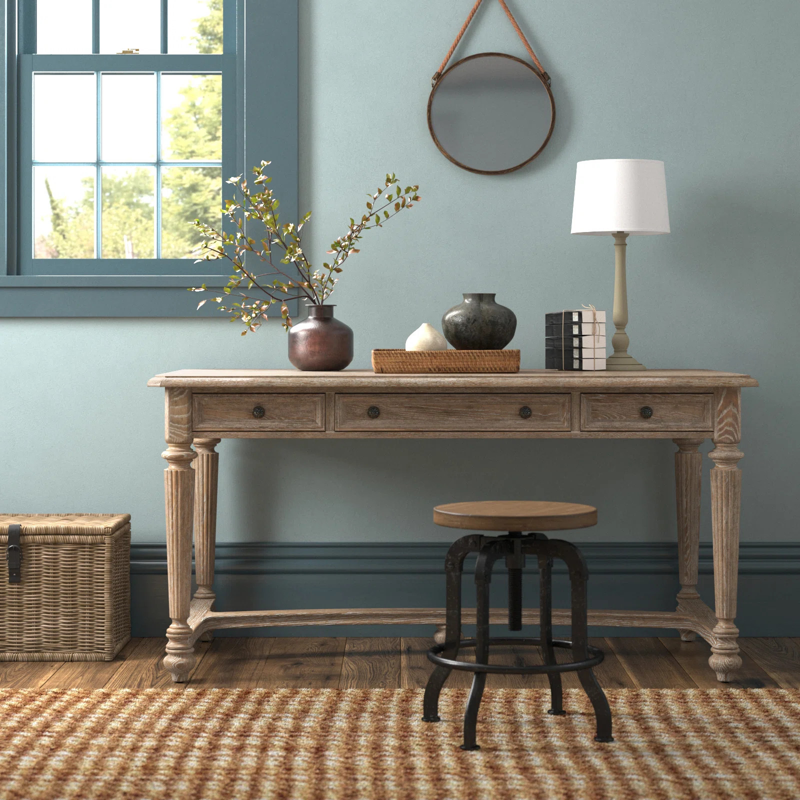 Sutter Writing Desk with Built in Outlets | Birch Lane