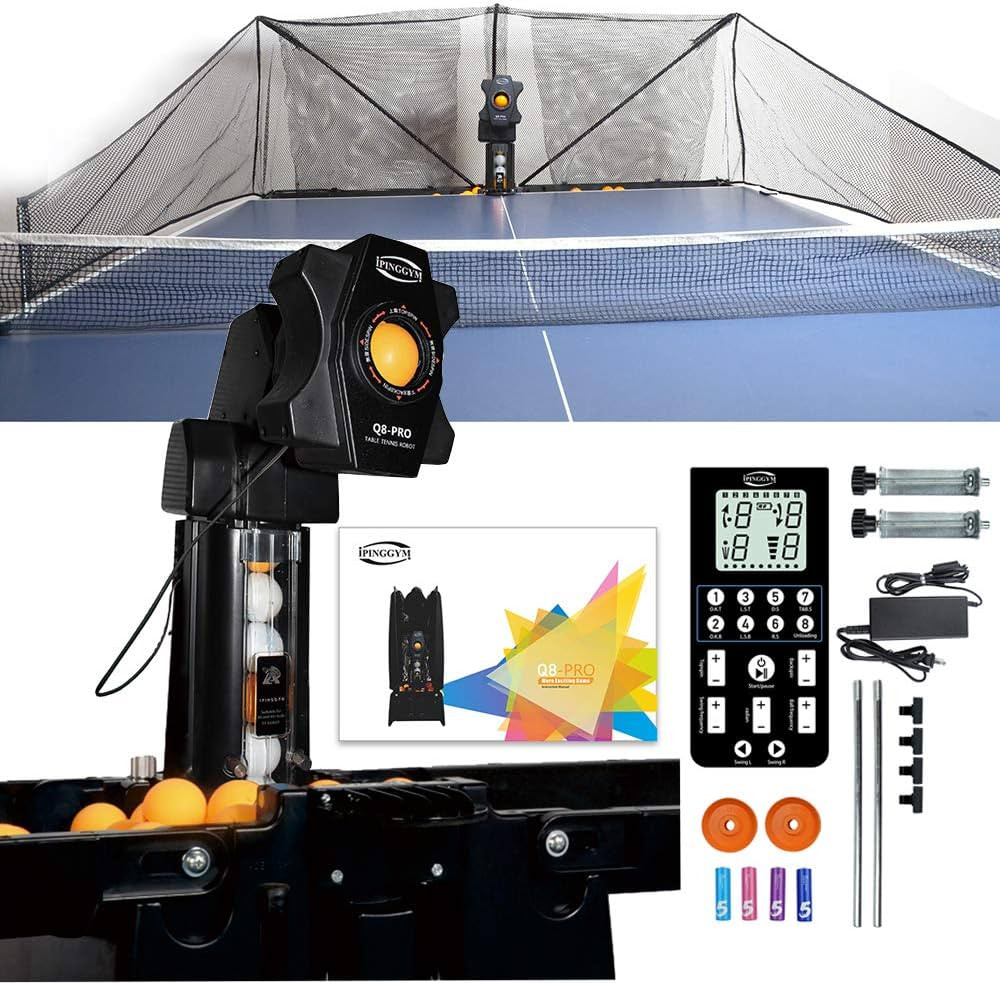 ZXMT Table Tennis Robot Machine Tabletop Ping Pong Robot Trainer with Catch Net and Remote Contro... | Amazon (US)