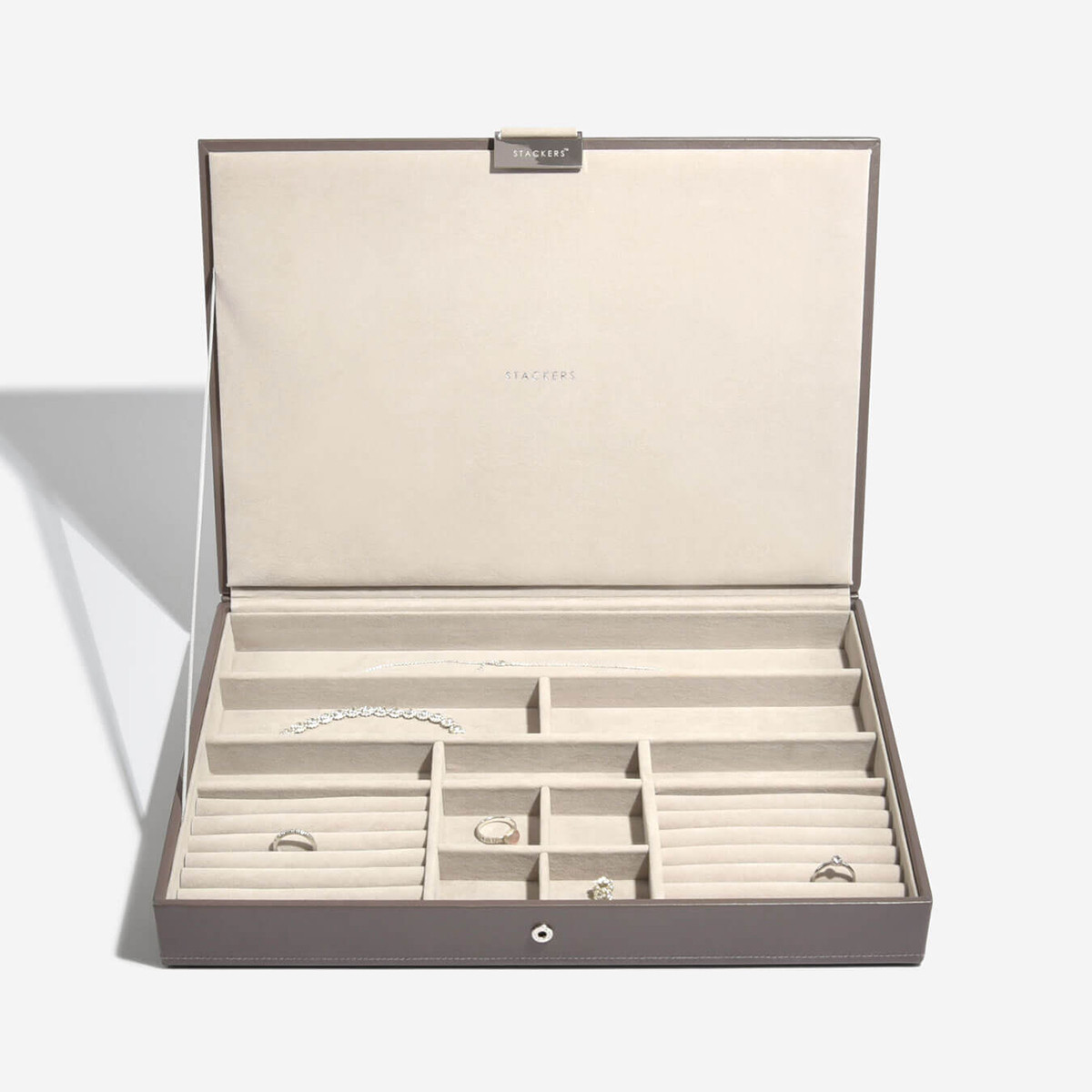 Stackers Supersize Lidded Box Mink | The Container Store