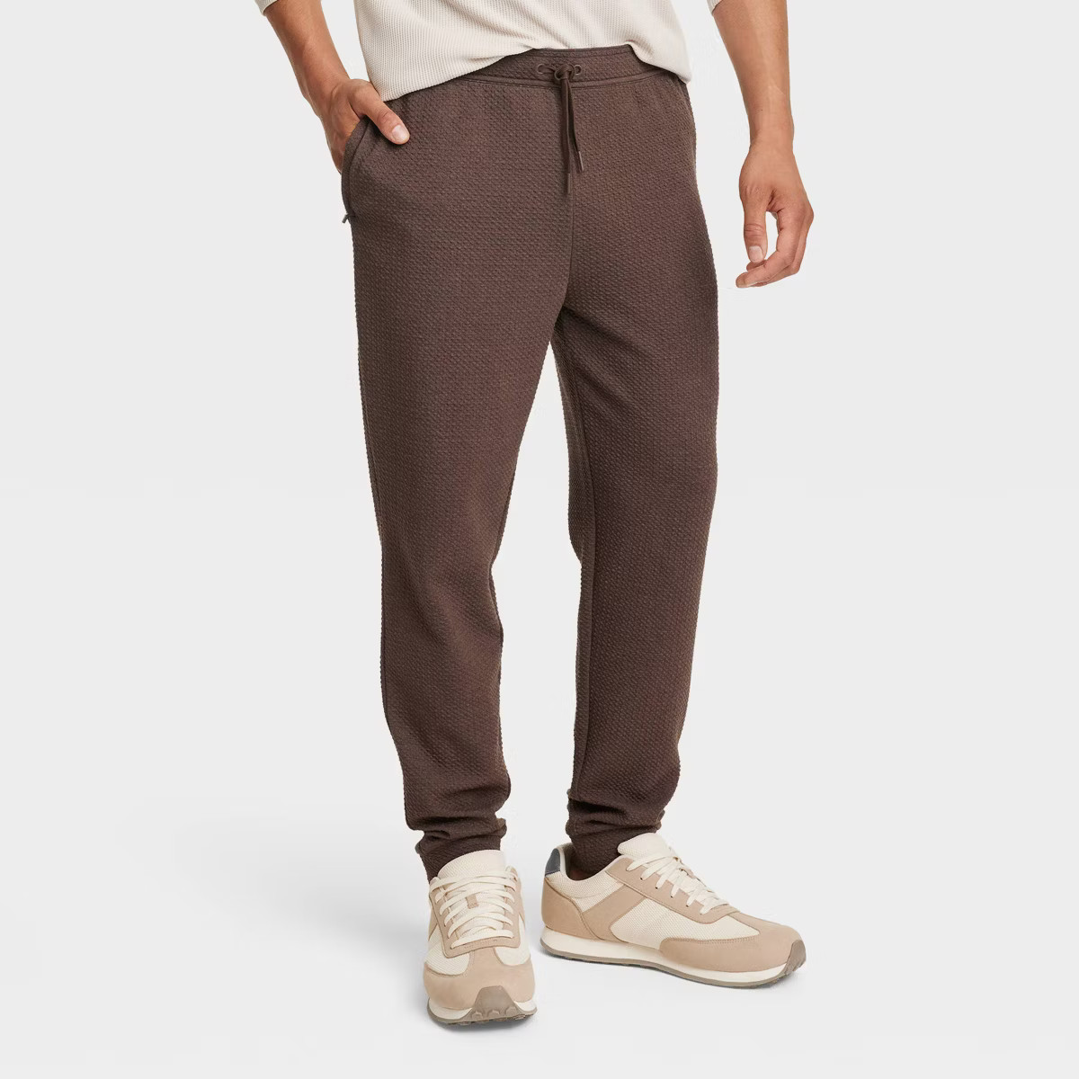 Men's Textured Fleece Joggers - All in Motion™ | Target