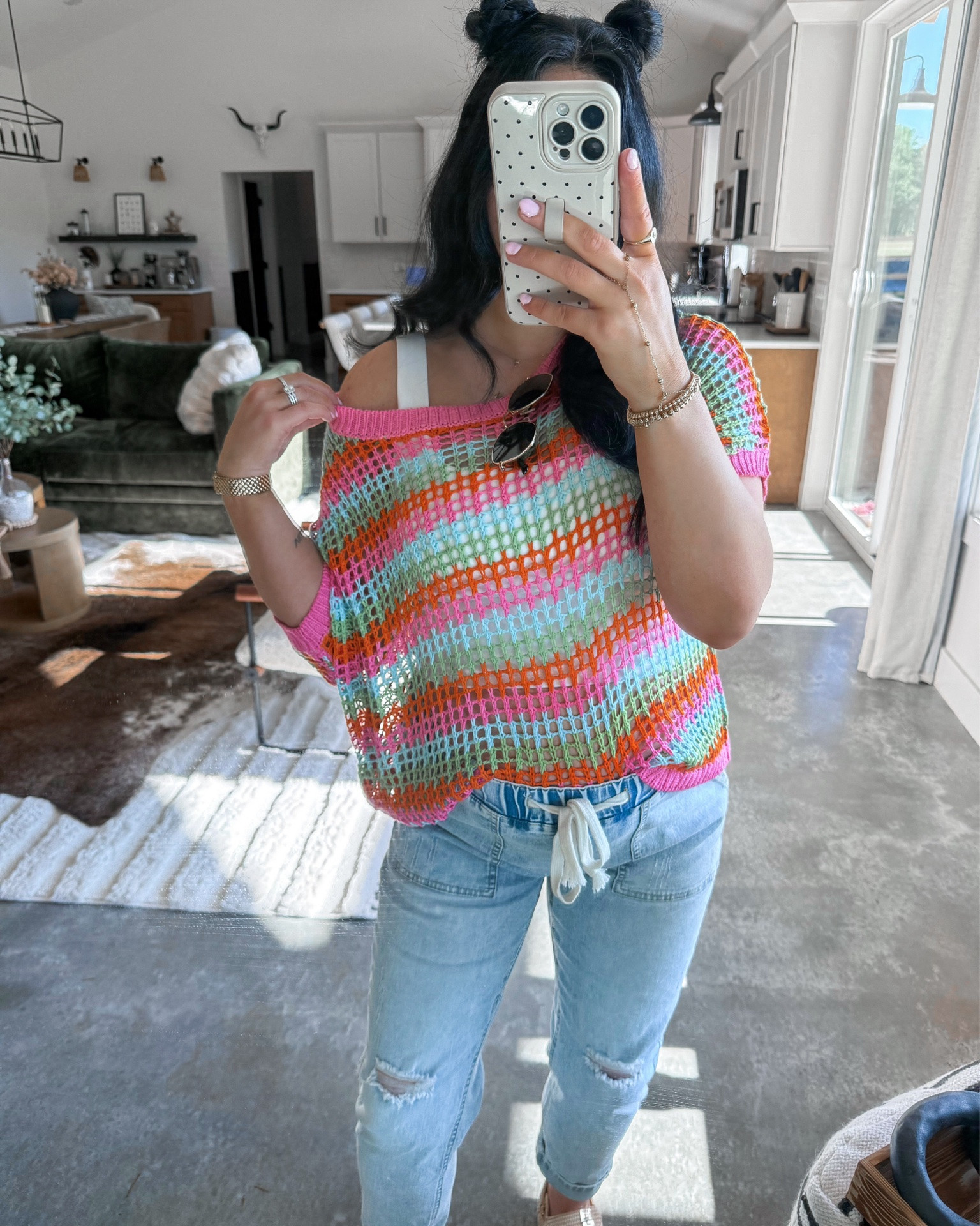 Colorful Bump Friendly Spring Outfit 💕

Tank Top - small
Knit Top - small
Denim Joggers - medium (sized up one for the bump)

Love a good low effort, cute but casual spring outfit! This knit top comes in a ton of color options, but I'm loving this bright color combo for spring & summer! Layered it over a basic white tank, and finished the look with some denim joggers (these work great below the bump!), my platform Steve Madden sandals & some amazon sunglasses!

#LTKBump #LTKootd