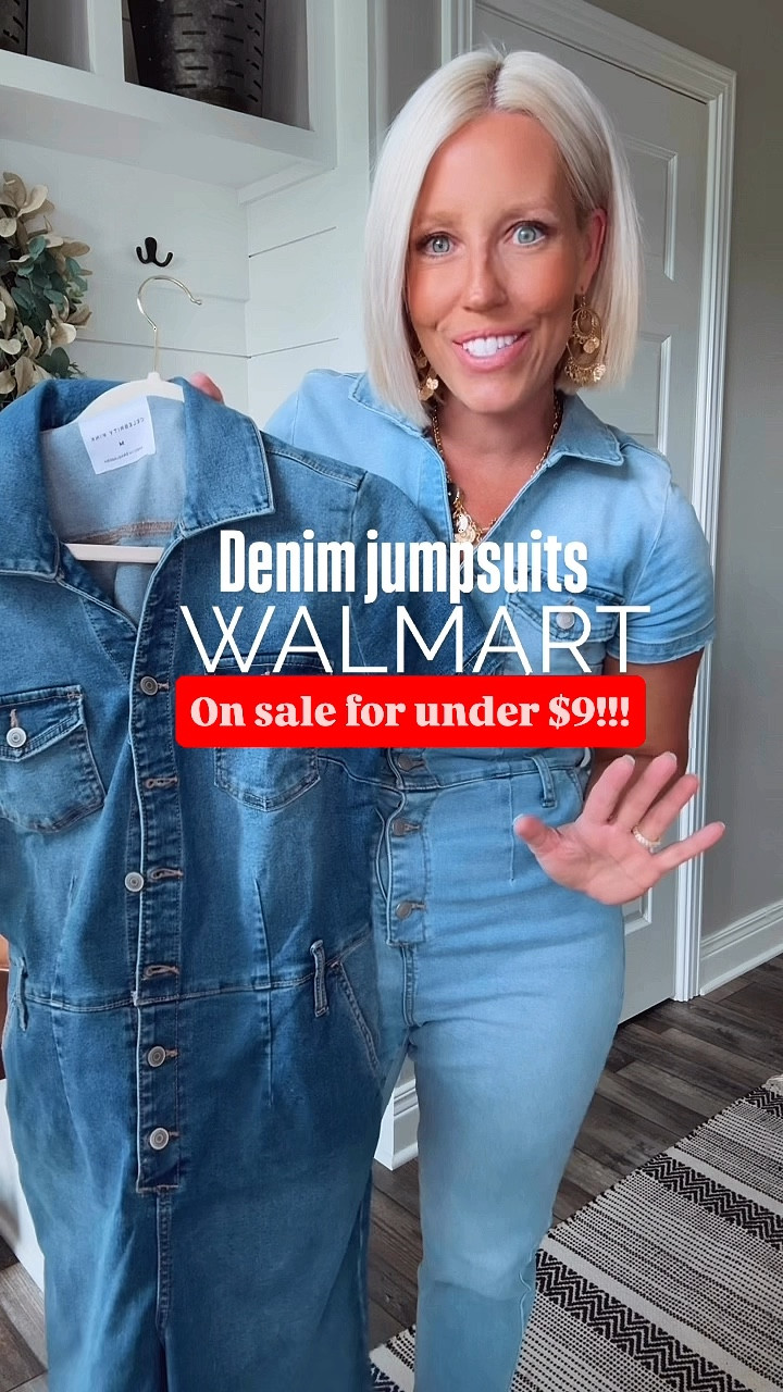 I can’t ever turn down a @walmartfashion denim jumpsuit!!! I swear they are the best!!! Currently on clearance for under $9!!!! 🤯
⬇️⬇️⬇️ 
Light wash small
Dark wash medium (prefer small)


#LTKStyleTip #LTKSaleAlert #LTKFindsUnder50