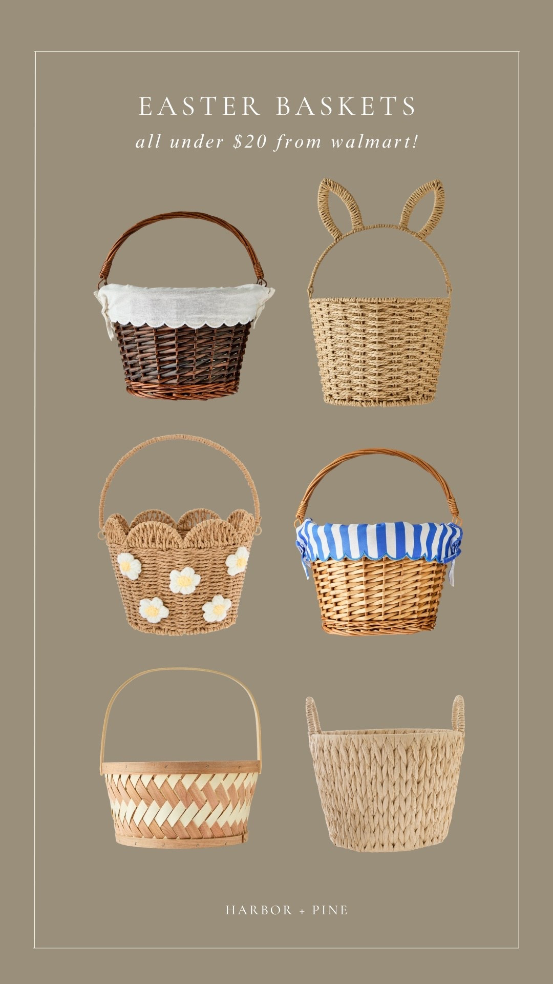 Easter baskets from Walmart! Most are $10 or under! 

#LTKHome #LTKSeasonal