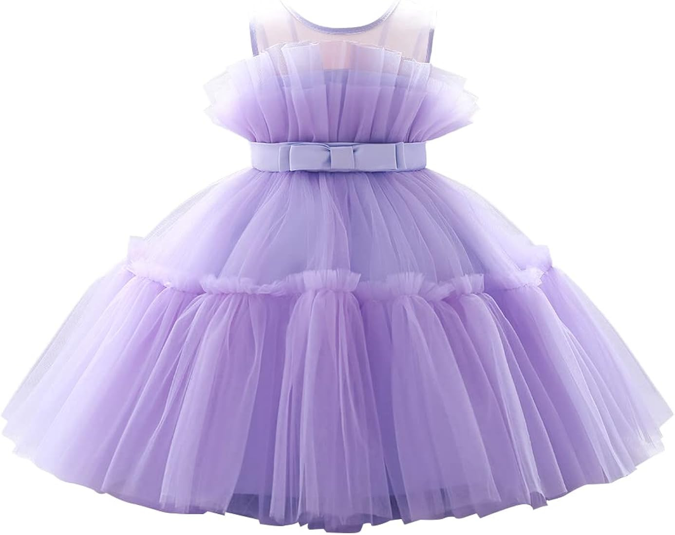 12M-6T Baby Girls Christmas Ruffle Ball Tutu Gown Wedding Party Lace Dresses | Amazon (US)