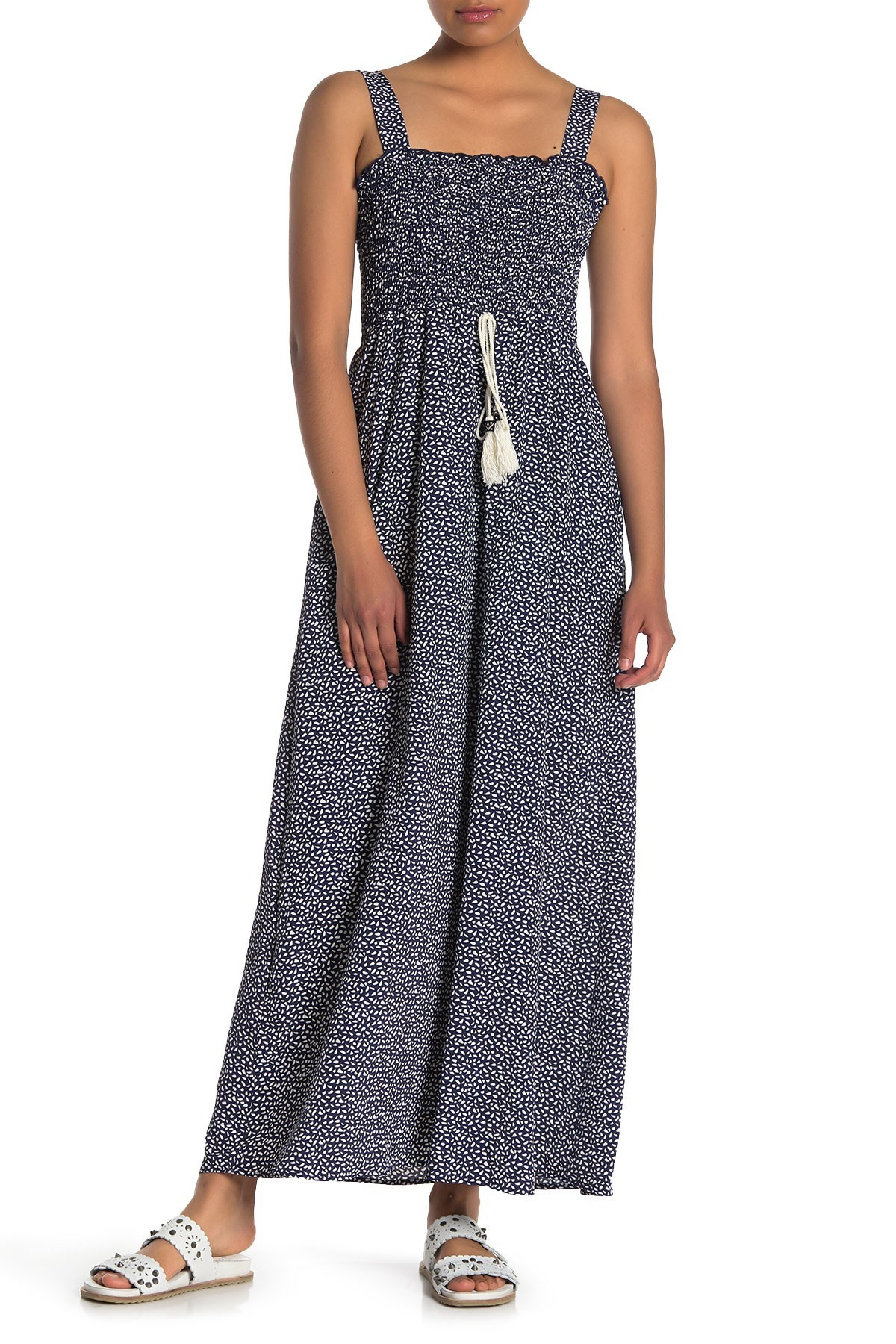 Woven Smocked Maxi Dress (Petite) | Nordstrom Rack