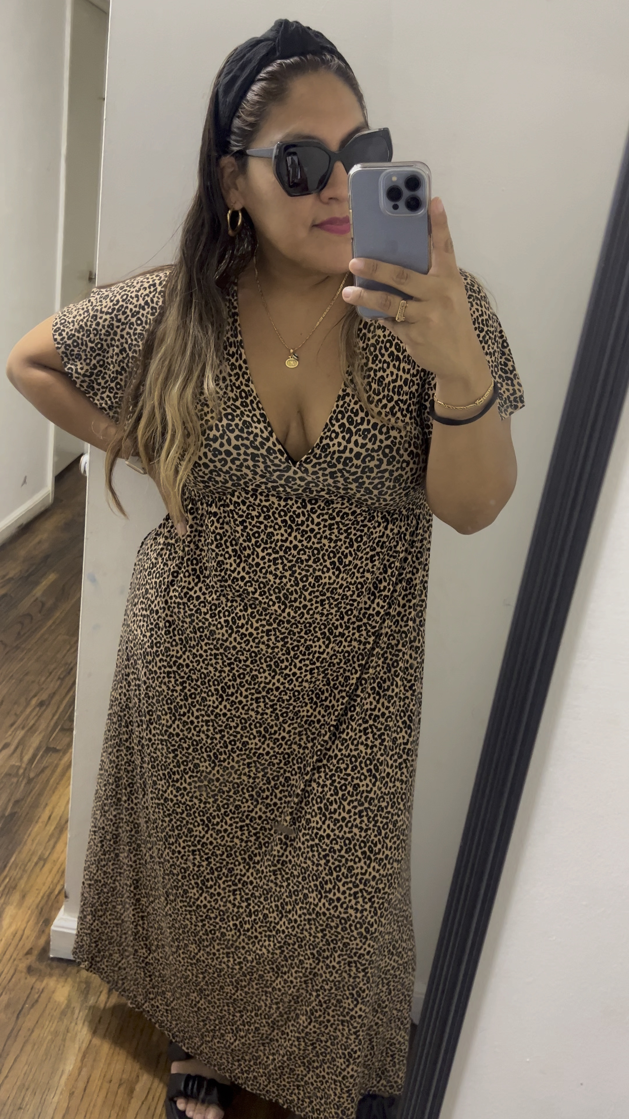 Obsessed with this dress. The print is so fun. It’s the perfect dress to throw on to run errands, brunch, or even work. You can definitely put a tank top on under to cover the girls. It’s super flowy which is perfect for the summer days in Jersey  

#LTKMidsize #LTKVideo #LTKWorkwear