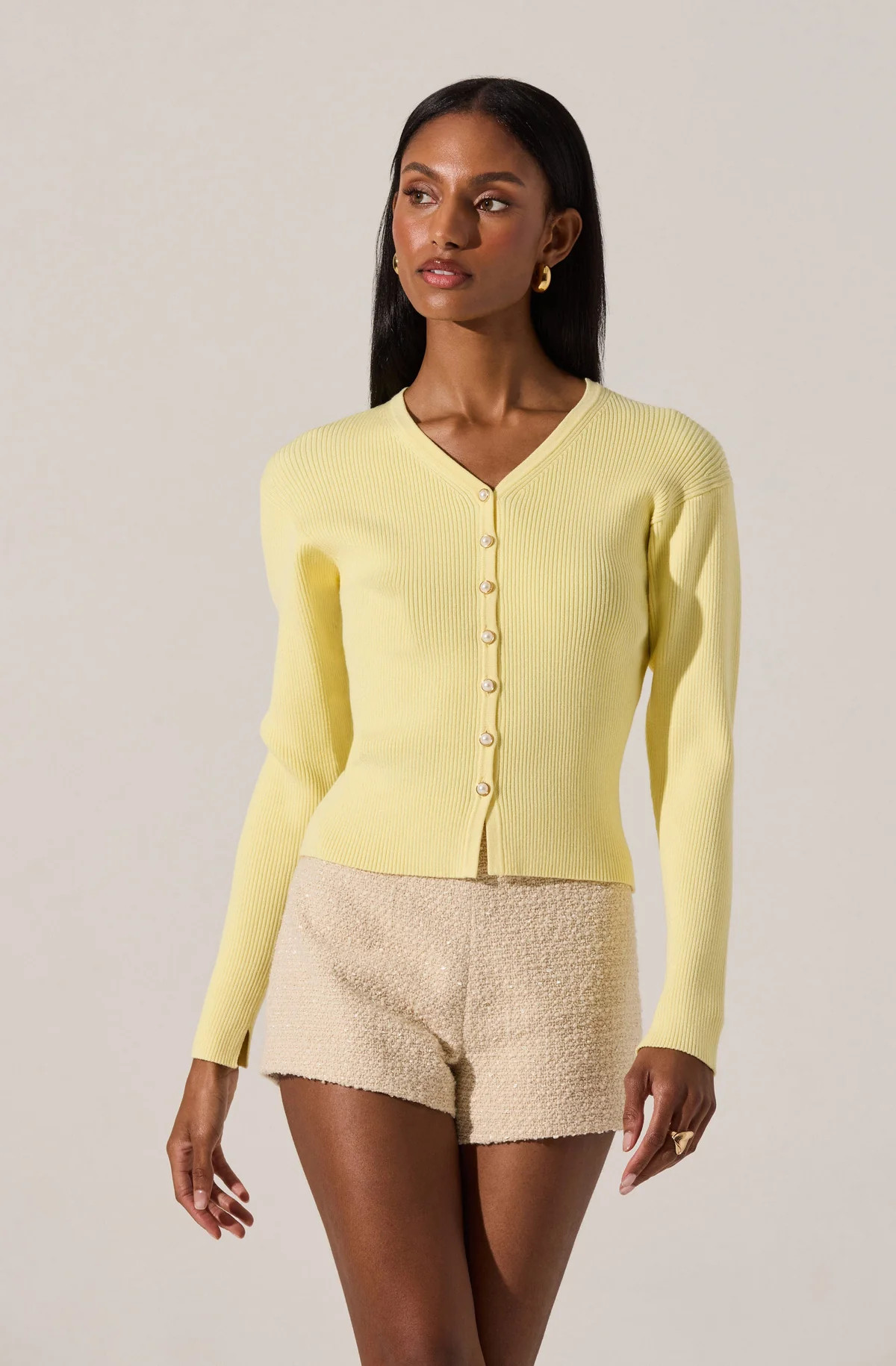 Delynn Ribbed Cardigan Sweater | ASTR The Label (US)