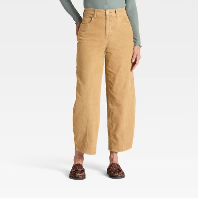 Women's High-Rise Corduroy Barrel Jeans - Universal Thread™ | Target