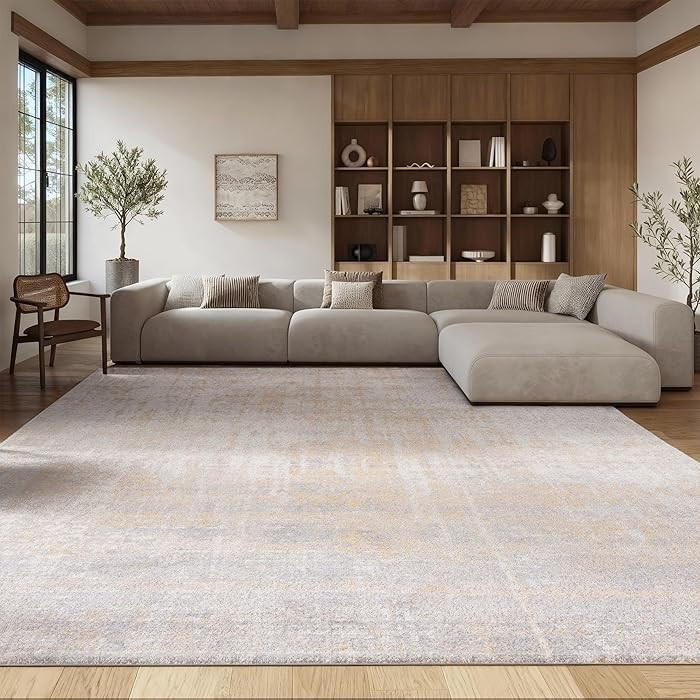 SAFAVIEH Area Rug 8x10 - Adirondack Collection - Large - Creme & Gold, Modern Abstract Design, No... | Amazon (US)