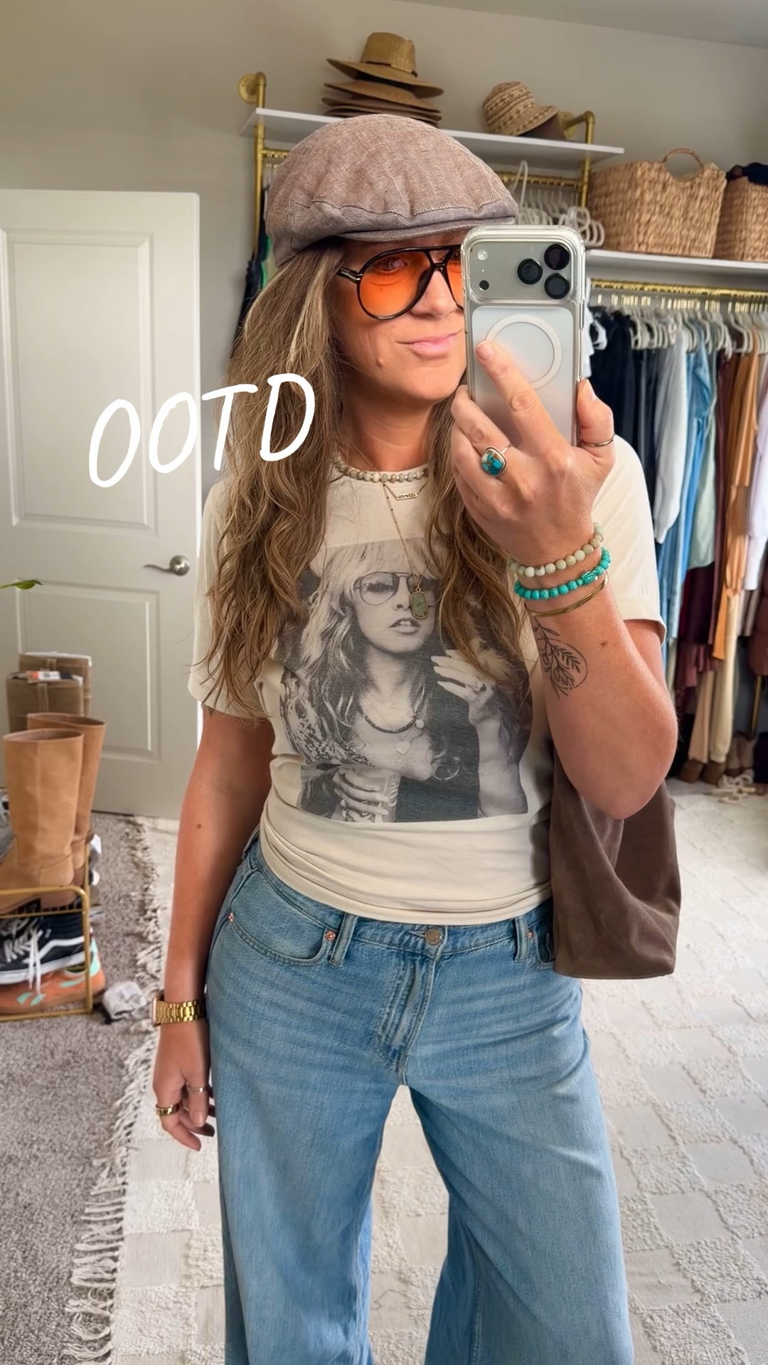 Tall mom ootd - large tee (Bella canvas brand) 30 tall jeans, 11 sneakers 

#LTKOver40 #LTKootd #LTKTall