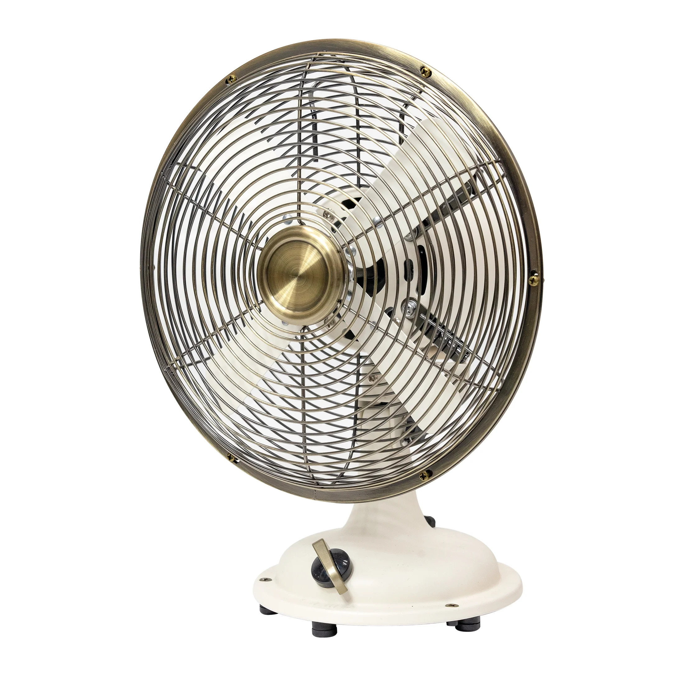 Better Homes & Gardens Retro 8" 3-Speed Metal White Oscillating New Tabletop Fan | Walmart (US)