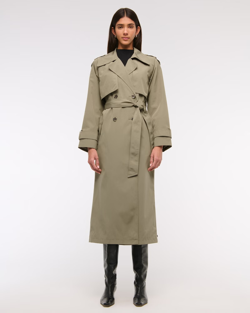 Women's Classic Trench Coat | Women's Clearance | Abercrombie.com | Abercrombie & Fitch (UK)