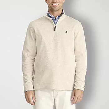 IZOD Sweater Fleece Mens Long Sleeve Quarter-Zip Pullover | JCPenney