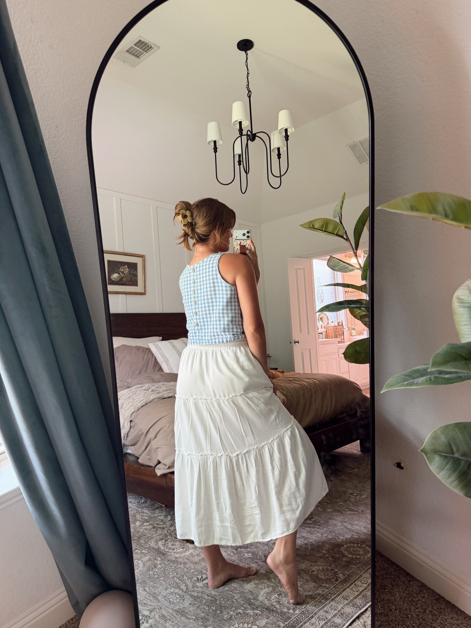 Spring staples. A linen shirt and white skirt 

#LTKootd #LTKmomlife