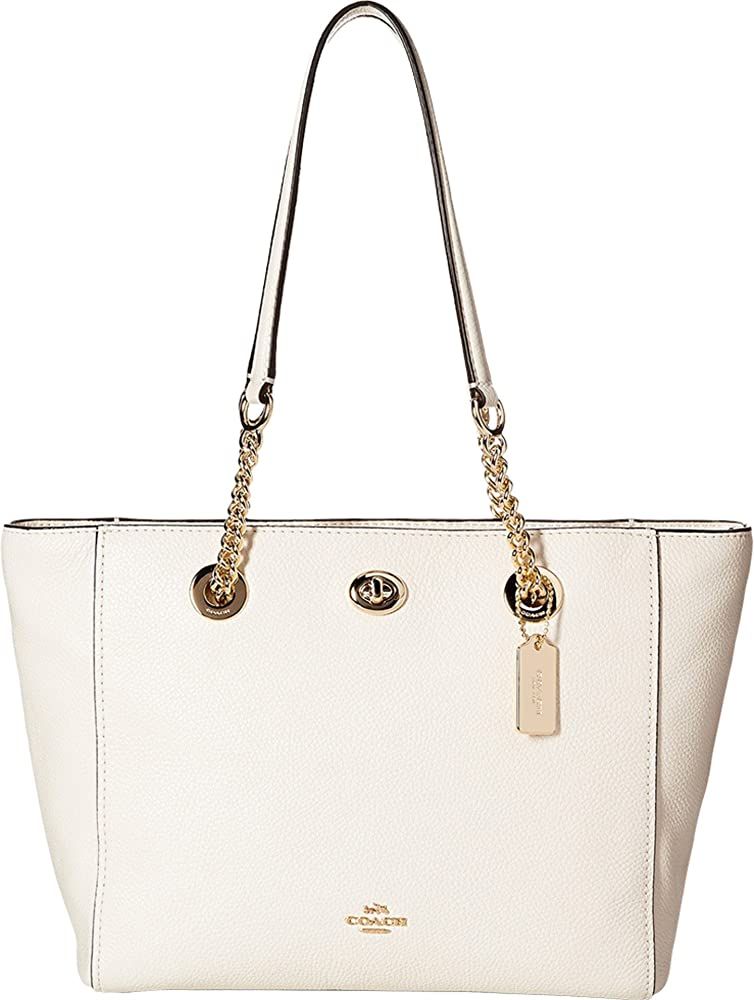 COACH Women's Pebbled Turnlock Chain Tote 27 | Amazon (US)