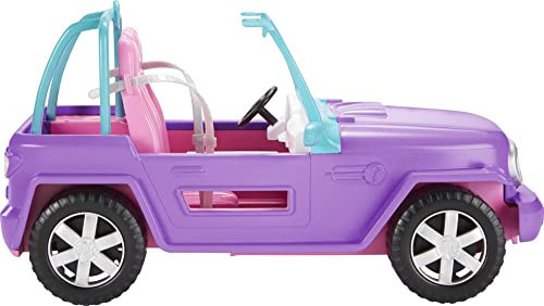 Barbie Toy Car, Doll-Sized SUV, Purple Off-Road Vehicle with 2 Pink Seats & Treaded, Rolling Wheels | Amazon (US)