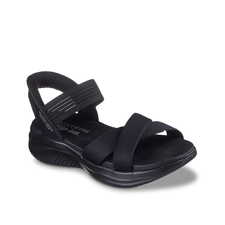 Skechers Ultra Flex 3.0 Summerville Sandal | Women's | Black | Size 5.5 | Sandals | DSW