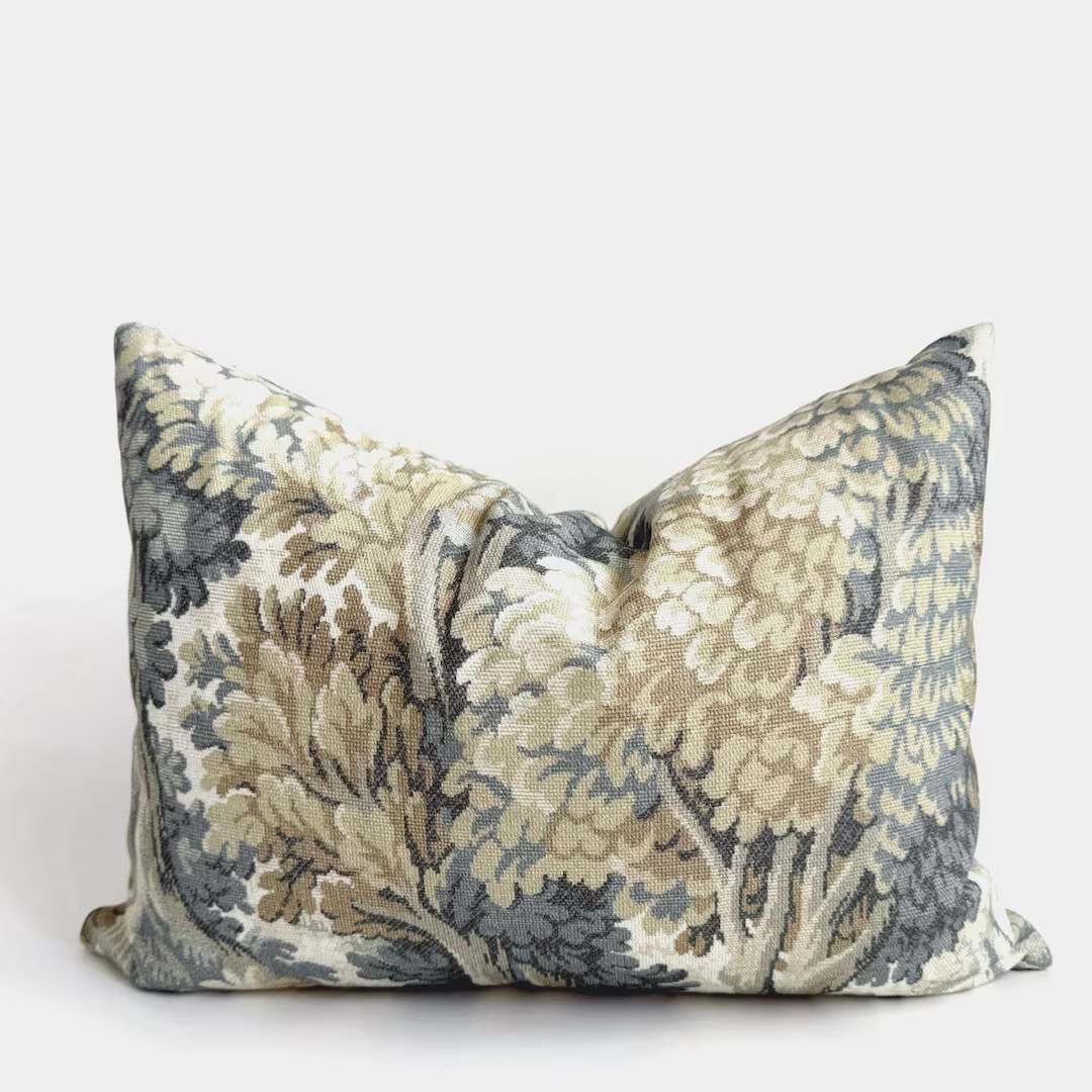 Muted Forest Print Throw Pillow Botanical Home Decor Earthy Color Bedroom Accessory Rustic Modern... | Etsy (US)