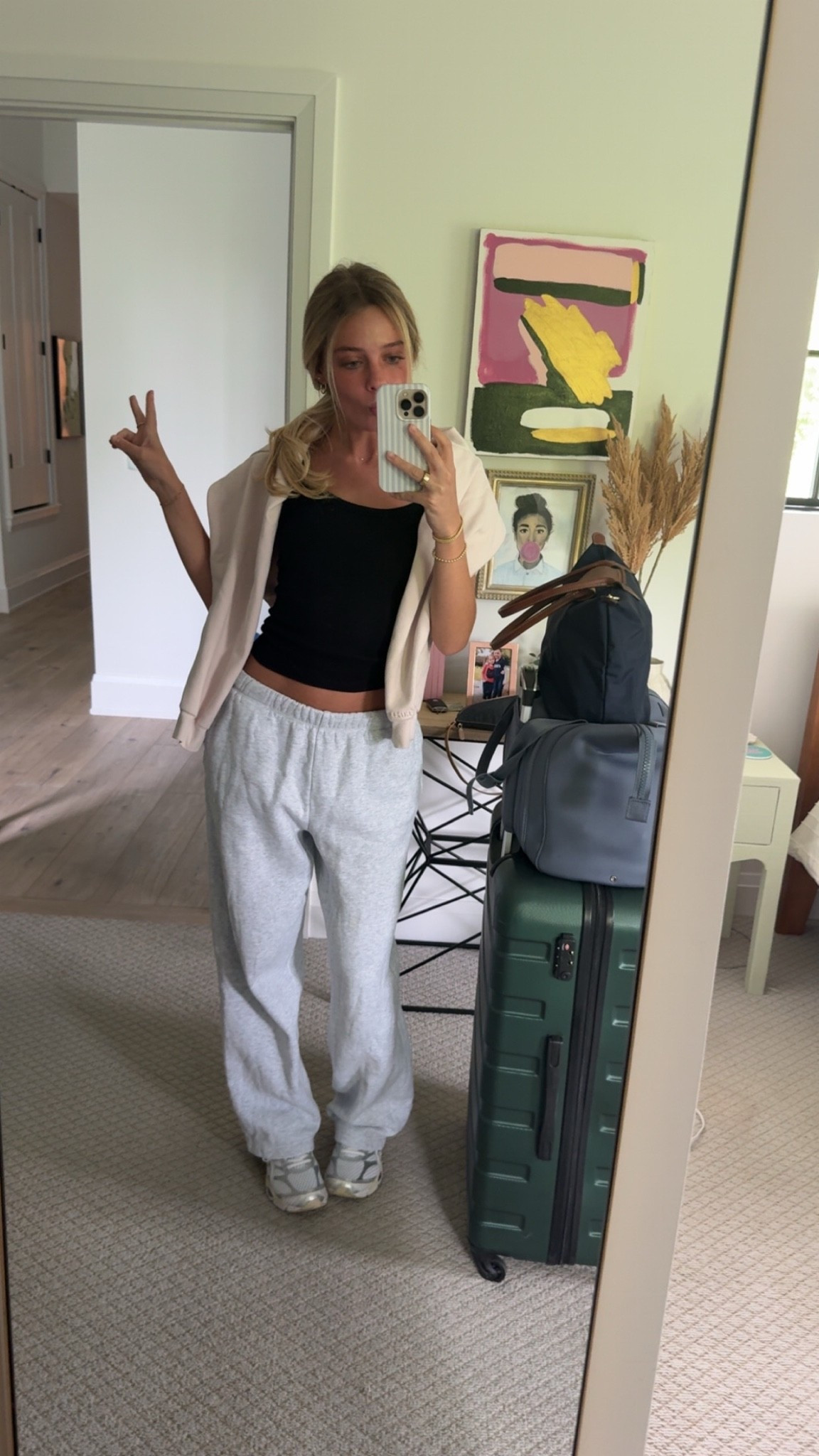 Tank - xs 
Sweatshirt - small
Shoes - 8.5
Sweats - small

#LTKgrwm #LTKootd #LTKmorningroutine