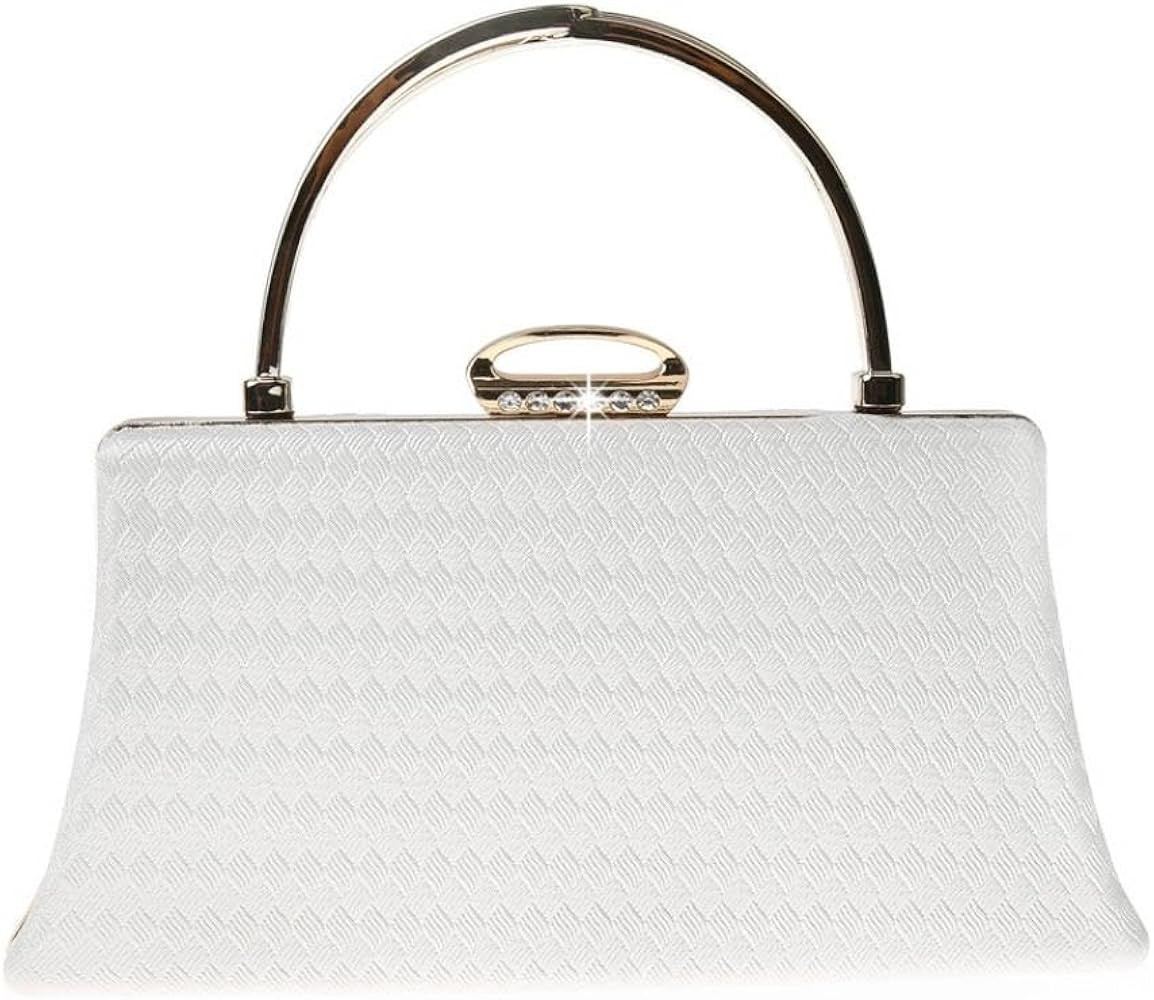YYW Women Evening Bag Leather Clutch Purses Bridal Party Cocktail Prom Handbags with Top Handle | Amazon (US)