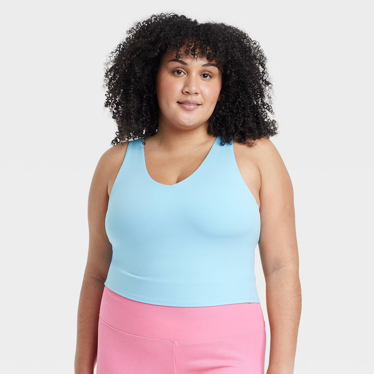 Women's Flex Light Support V-Neck Crop Sports Bra - All In Motion™ | Target