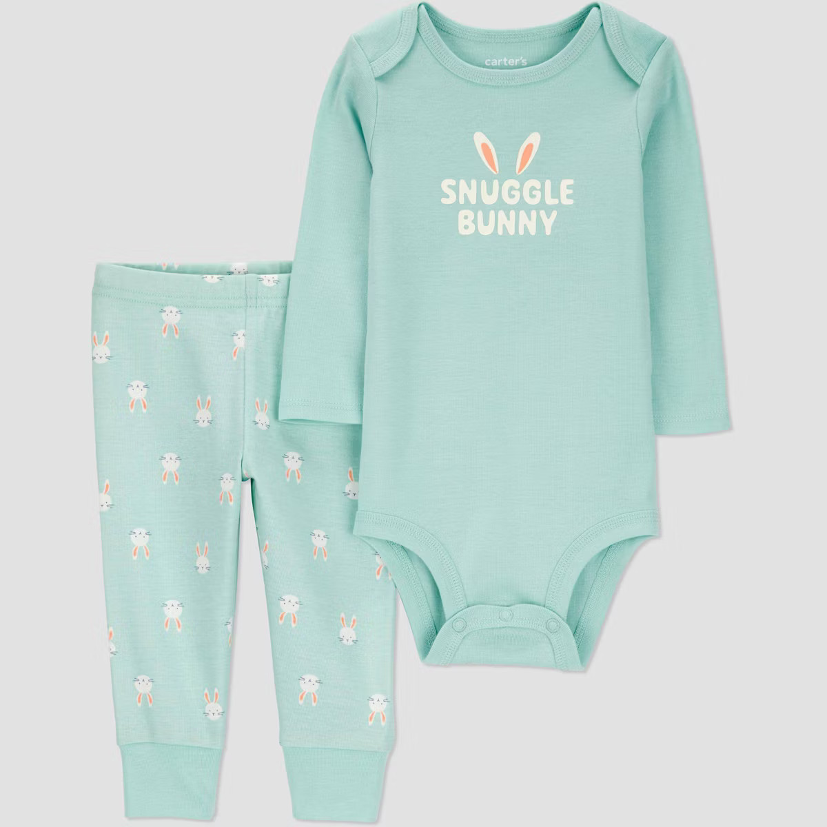 Carter's Just One You® Baby Easter Endcap Bunny Pants Set - Green | Target