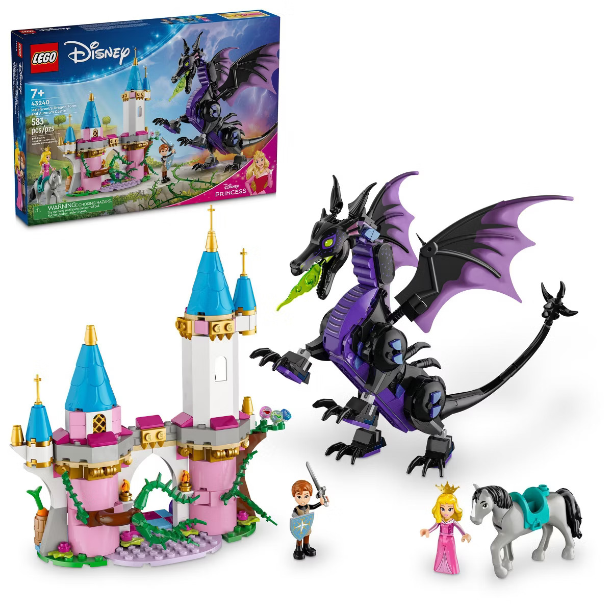 LEGO Disney Princess Maleficent's Dragon Form Castle and Horse Toy 43240 | Target