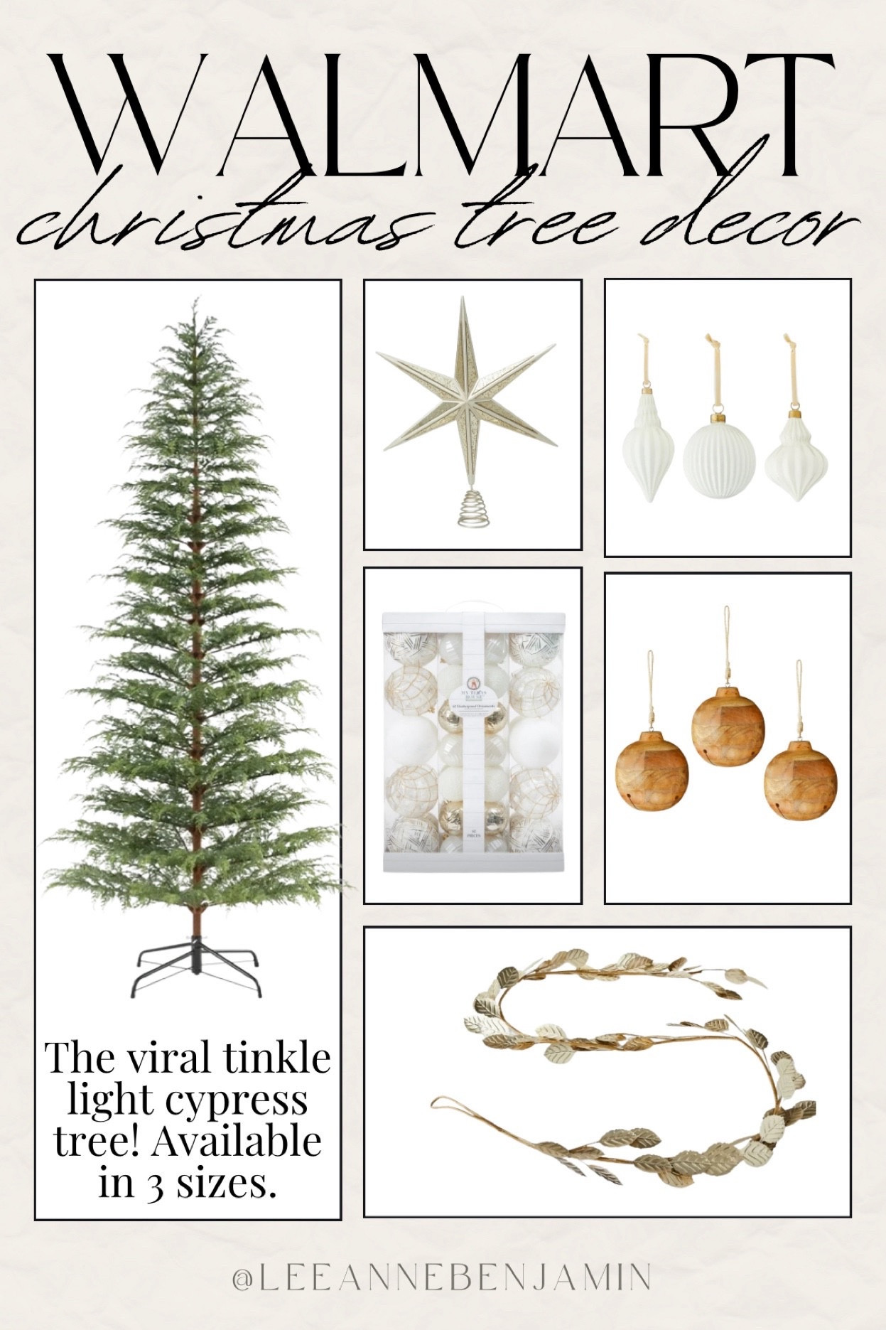 Christmas tree decor from Walmart! 

#LTKHoliday #LTKHome #LTKSeasonal