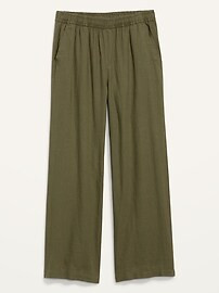 High-Waisted Linen-Blend Wide-Leg Pants for Women | Old Navy (US)