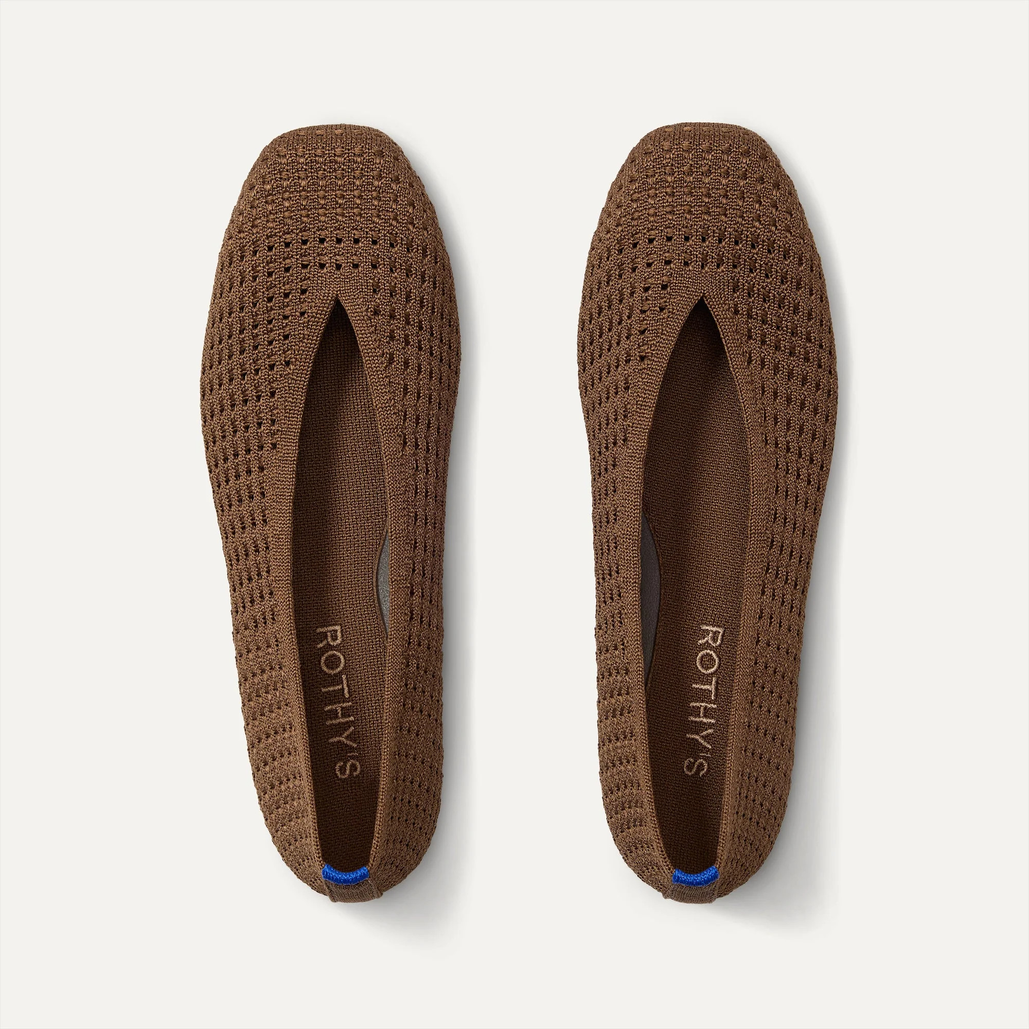 Max Square Ballerina Flat in Cinnamon Mesh | Rothy's | Rothy's