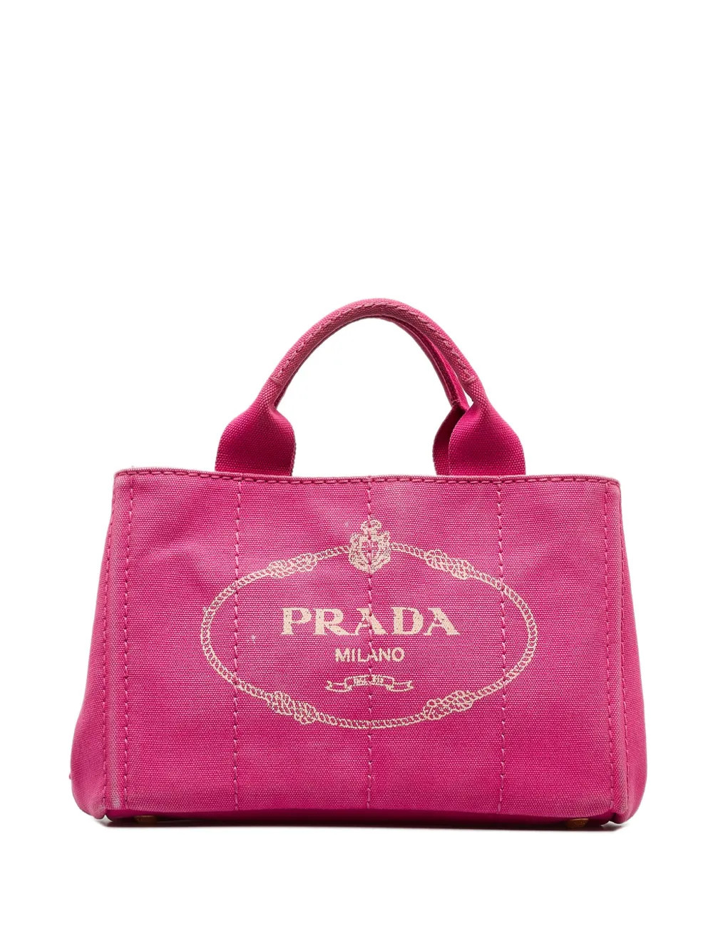 Prada Pre-Owned 2013-2022 Small Canapa Tote Bag - Farfetch | Farfetch Global