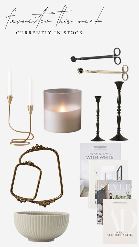 some other home favorites from this week. kind of obsessed with the faux candle from arhaus 🕯️ 