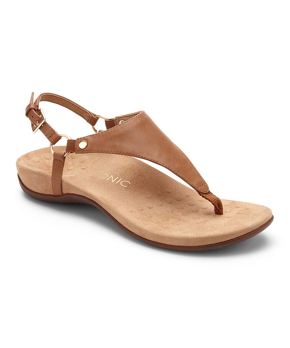 Vionic Women's Sandals BRN - Brown Kirra Leather Sandal - Women | Zulily